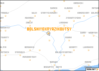 map of Bolʼshiye Knyazikovtsy