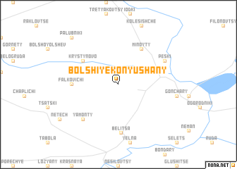 map of Bolʼshiye Konyushany