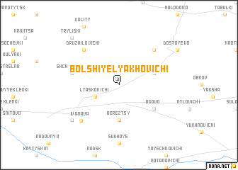 map of Bolʼshiye Lyakhovichi