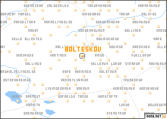 map of Bolteskov