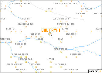 map of Bołtryki