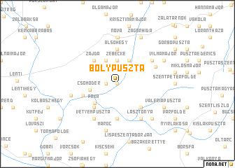 map of Bolypuszta
