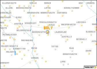 map of Bóly