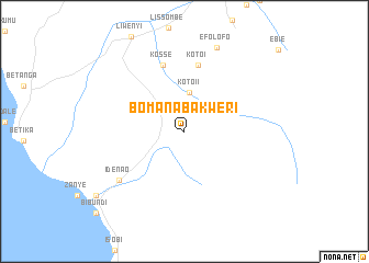 map of Bomana Bakweri