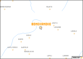 map of Bomeka-Moke