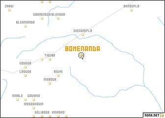 map of Boménanda