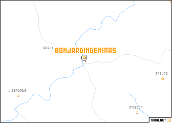 map of Bom Jardim de Minas