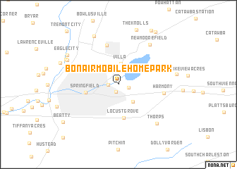 map of Bon Air Mobile Home Park