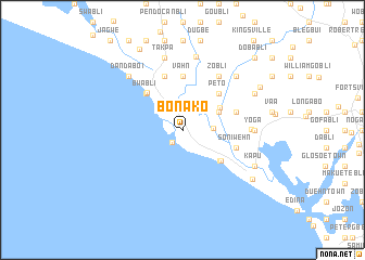 map of Bonako