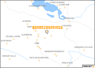 map of Bonanza Springs