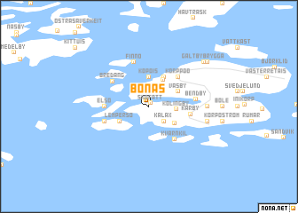 map of Bonäs