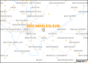 map of Bonchamp-lès-Laval