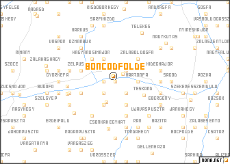 map of Boncodfölde