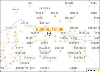 map of Bondali Tenda