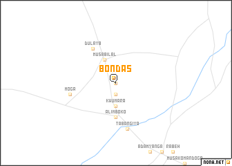 map of Bondas