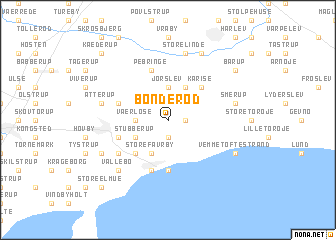 map of Bonderød