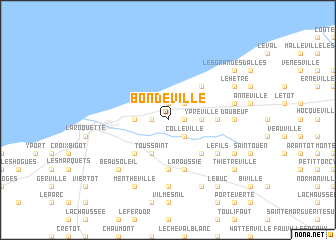 map of Bondeville