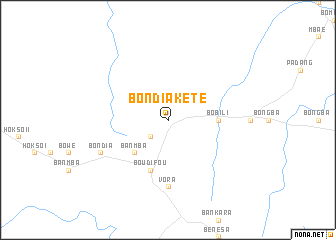 map of Bondia Kété