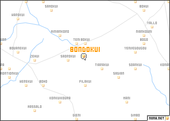 map of Bondokui