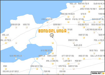 map of Bondorlunda