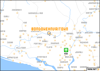 map of Bondowehn Vai Town