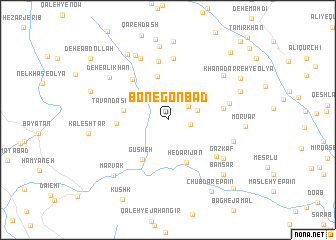 map of Bon-e Gonbad