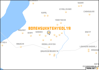 map of Boneh Sūkhteh-ye ‘Olyā