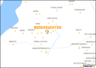 map of Boneh Sūkhteh