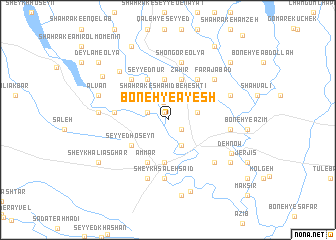 map of Boneh-ye ‘Āyesh