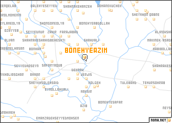 map of Boneh-ye ‘Az̧īm