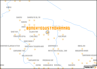 map of Boneh-ye Dūst Moḩammad