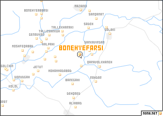 map of Boneh-ye Fārsī