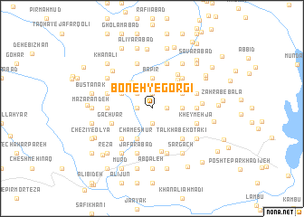 map of Boneh-ye Gorgī