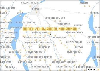 map of Boneh-ye Ḩāj ‘Abd ol Moḩammad