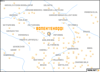 map of Boneh-ye Ḩaqqī