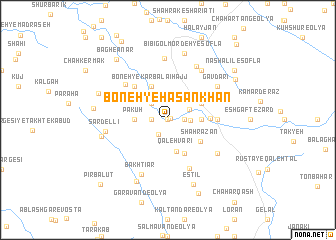 map of Boneh-ye Ḩasan Khān