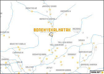 map of Boneh-ye Kalmatak