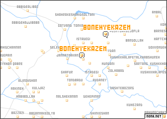 map of Boneh-ye Kāz̧em