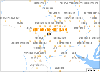 map of Boneh-ye Khānīleh