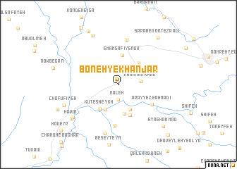 map of Boneh-ye Khanjar