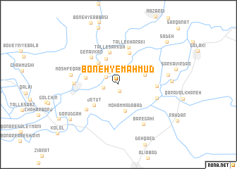 map of Boneh-ye Maḩmūd