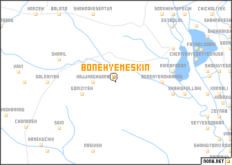 map of Boneh-ye Meskīn