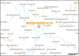 map of Boneh-ye Morteẕá