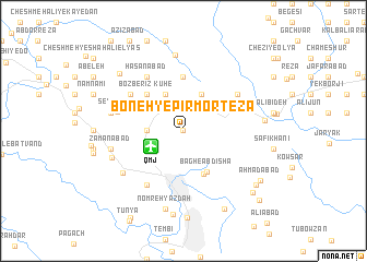 map of Boneh-ye Pīr Mortezā