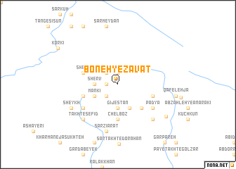 map of Boneh-ye Zavat