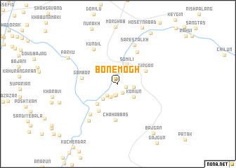 map of Bon-e Mogh