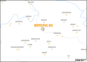 map of Bon-e Pūlād