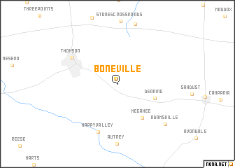 map of Boneville
