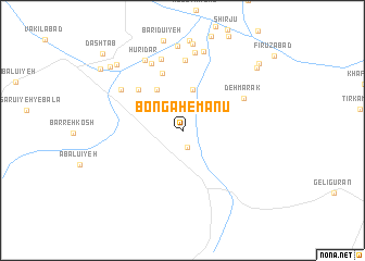 map of Bongāh-e Mānū