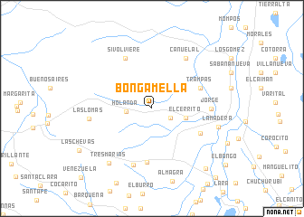 map of Bonga Mella